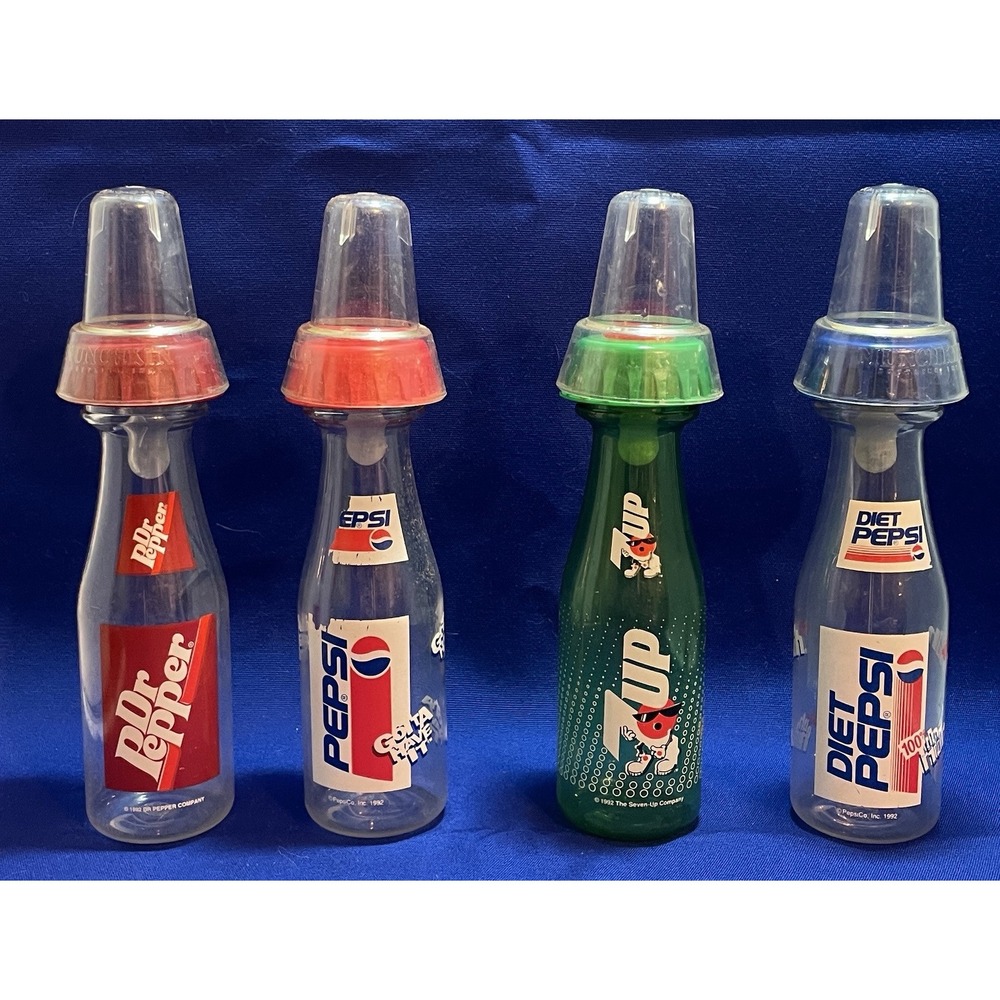 Munchkin Baby Bottle  Novelty - 6 oz 1992 Series ~ Set Of 4